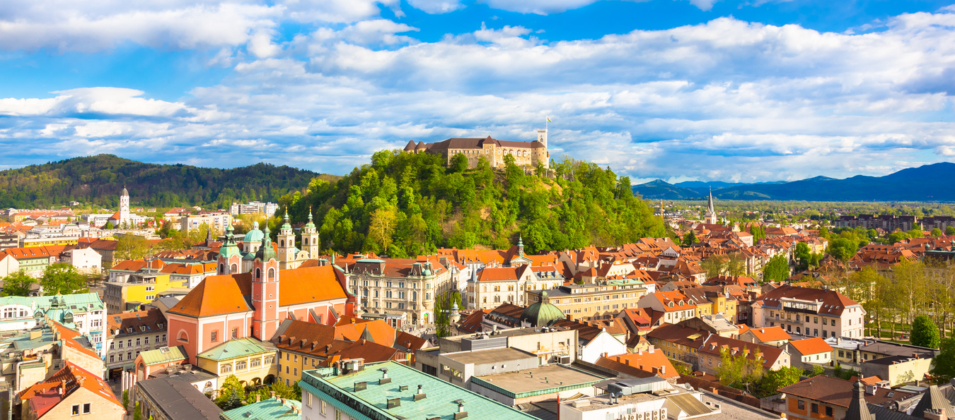 Panorama of Ljubljana, Slovenia, Europe